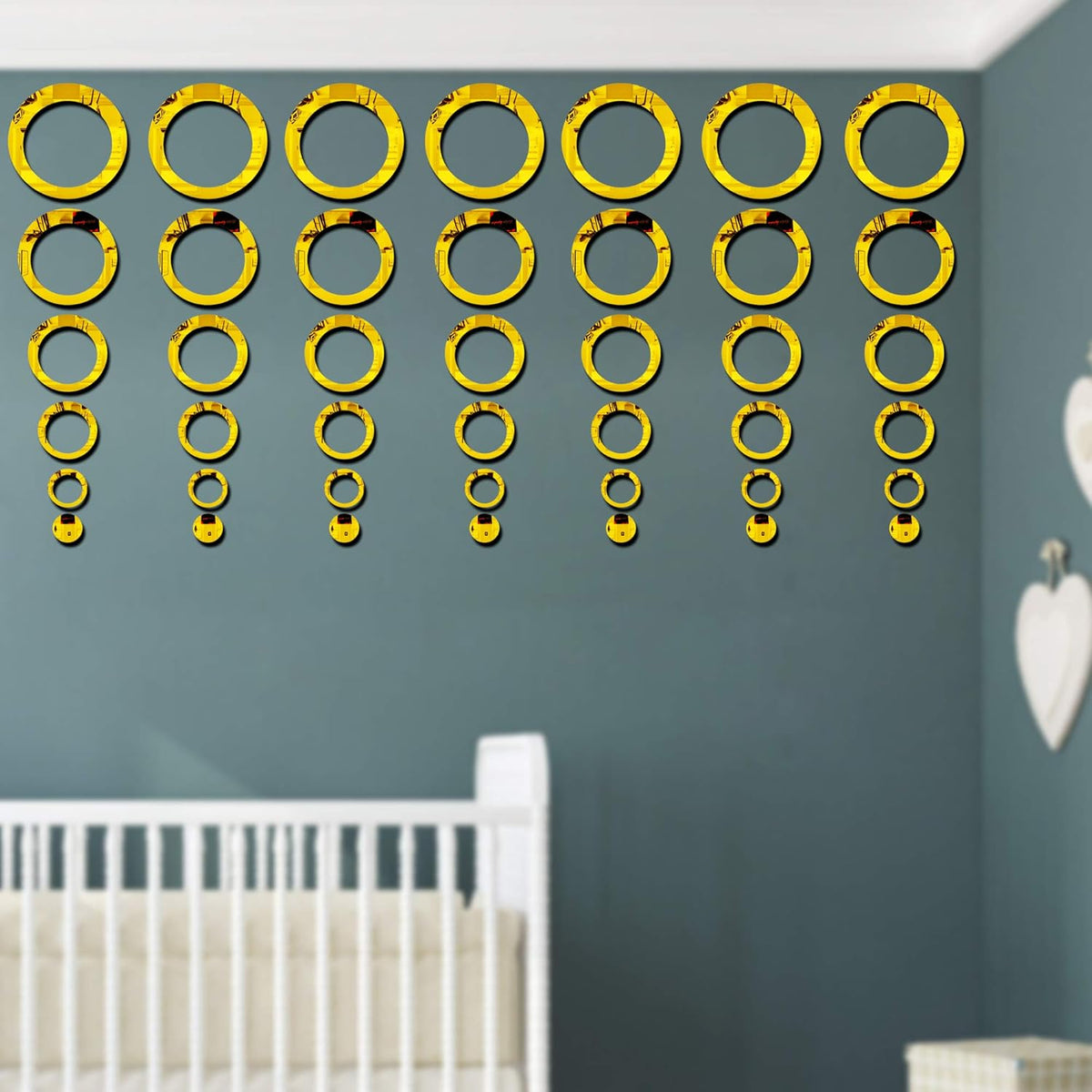 3D Ring 42 Silver Acrylic mirror for wall decor - Zambeel