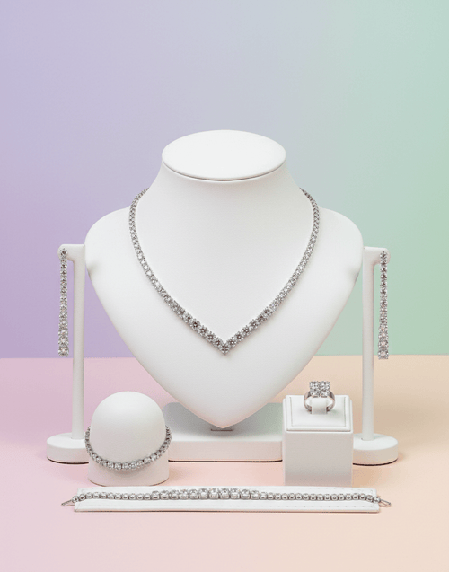 Classic V - Cut Crystal Jewelry Set - Zambeel