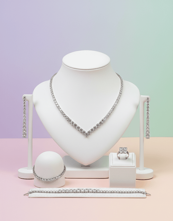 Classic V - Cut Crystal Jewelry Set - Zambeel