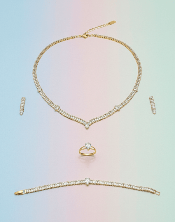 Crystal Accent Jewelry Set - Zambeel