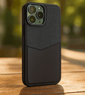 Dual - Tone Fabric & PU Leather iPhone Case - Zambeel