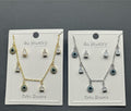 Evil Eye Teardrop Dangle Set - Zambeel