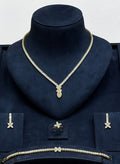 Floral Crystal Pendant Jewelry Set - Zambeel