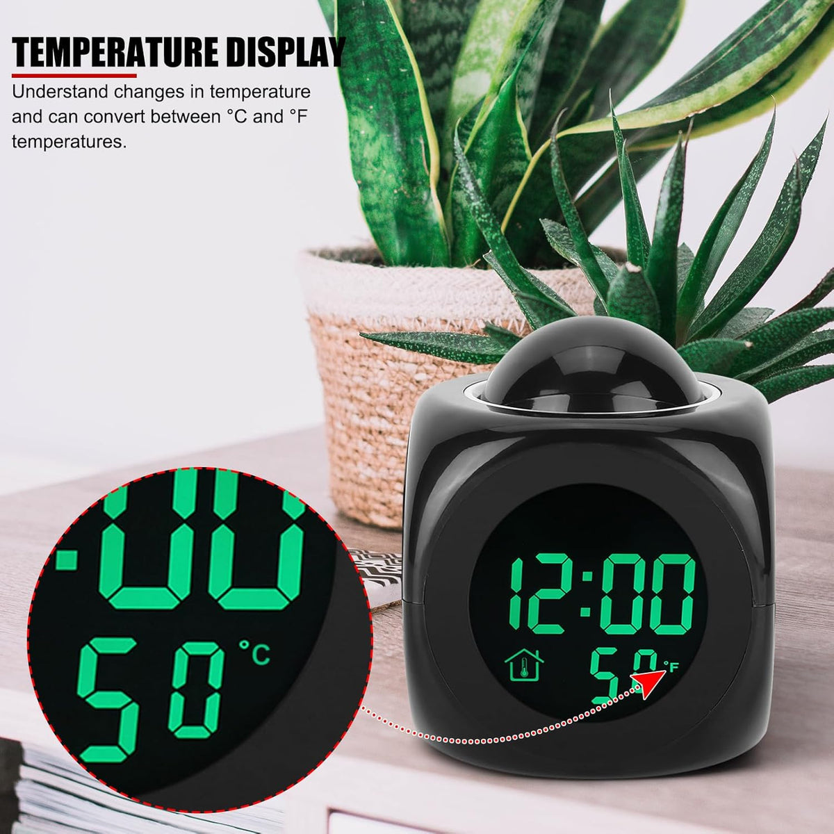 LCD Projection Alarm Clock - Zambeel