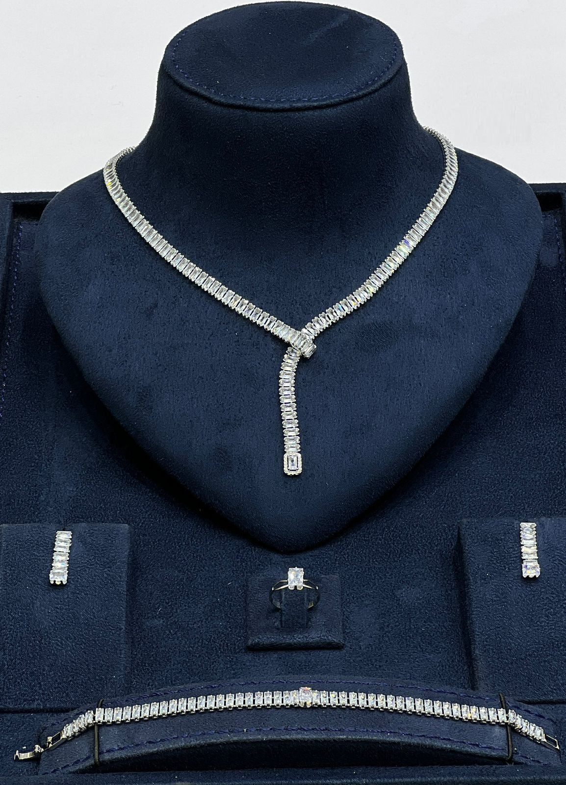 Luxury Baguette Crystal Jewelry Set - Zambeel