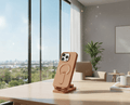 Luxury Leather MagSafe Case with Ring Kickstand for iPhone - Zambeel