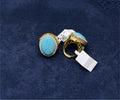 Oval Turquoise Crystal Statement Ring - Zambeel