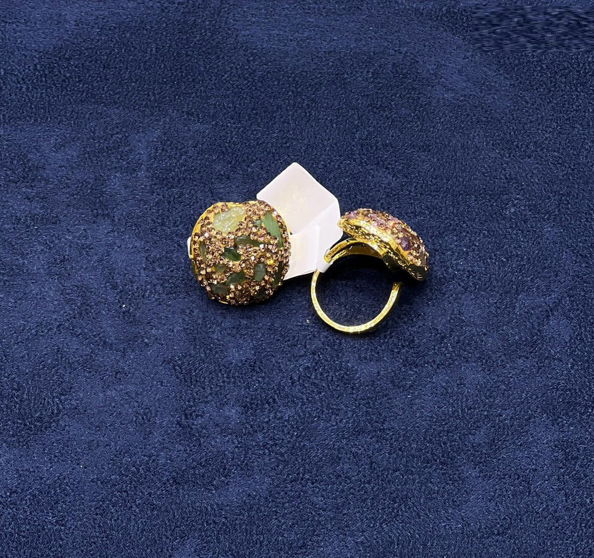 Tone Crystal Dome Statement Ring - Zambeel