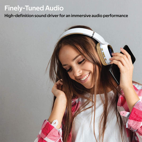 Wireless Headphones with LED Speedometer Display - Zambeel